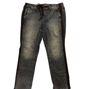 Torrid Denim Joggers Side Stripe Drawstring Waist Plus Size 2R‎